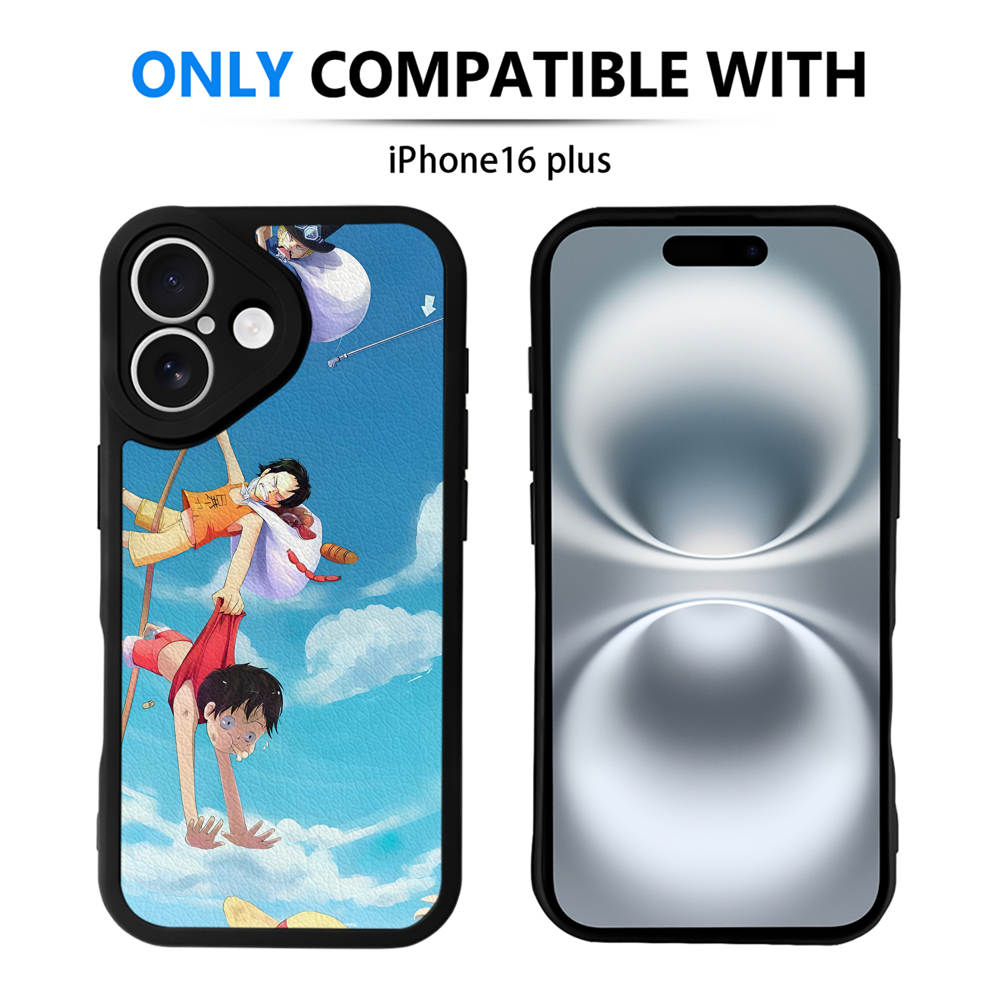 （画像用） ワンピース ONE PIECE 【iPhone 16シリーズ対応】シリコンスマホケース（レザー調） 材質：シリコン